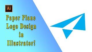 Paper Plane Logo Design in Illustrator! | Adobe Illustrator