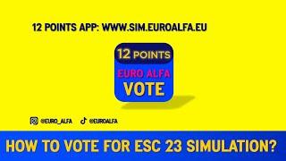 How to vote using "12 POINTS! Euro Alfa: vote" WebApplication?