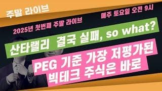 [주말 라이브]  산타랠리 결국 실패, so what?  가장 저평가된 빅 테크는 바로 이것  f. PEG  #장우석 #이항영 #미주미