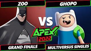 Apex 2022 GRAND FINALS - Zoo (Batman) Vs. Ghopo (Finn) Multiversus Tournament