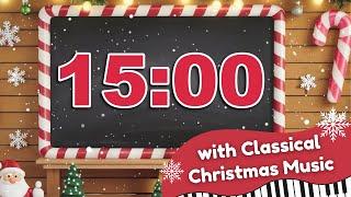 15 Minute Christmas Classroom Timer with Classical Music & Winter Ambience ️