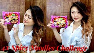 4x Spicy Mala Fire Noodle Challenge  || Philippines || Valerie Cruz