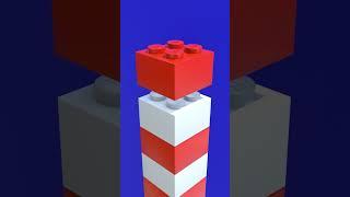 LEGO Stack Satisfying Drop: Perfect Loop! #animation #visualsatisfaction #animationloop #lego