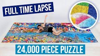 Solving the 24,000 Piece Jigsaw Puzzle - FULL TIME LAPSE