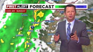 FOX 12 Oregon Friday evening weather forecast for Portland (10/25)