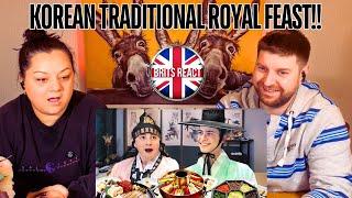 BRITS REACT | British Highschoolers AMAZED by Korea's Traditional Royal Feast!! | BLIND REACTION