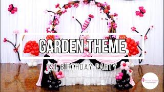 Beautiful Balloon flowers Garden Theme - 1st Birthday Party ideas