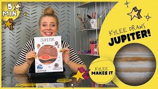 How to Draw Jupiter! | Kylee Draws the Planet Jupiter - Easy Drawing the Planets Videos for Kids