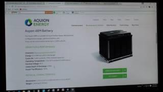 Aquion Energy Saltwater Battery Module 48vdc for Solar Energy Storage