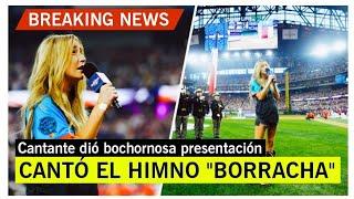 INGRID ANDRESS cantó el HIMNO de Estados Unidos, BORRACHA  [VIRAL]