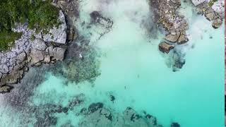 Swimming in Crystal Water | Drone Aerial View | Free stock footage | Free HD Videos - no copyright