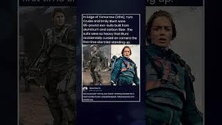 In Edge of Tomorrow (2014), Tom Cruise and Emily Blunt wore 85-pound exo-suits built from aluminum