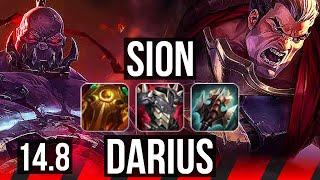 SION vs DARIUS (TOP) | 9 solo kills, 60k DMG | EUW Diamond | 14.8