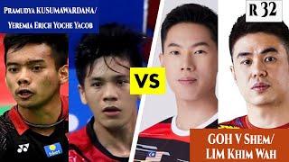 Pramudya Kusumawardana/Yeremia Rambitan VS Goh V Shem/Lim Khim Wah  R 32 Thailand Master 2023