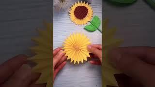 make sunflower crafts from paper #funnyvideo #shortscraft #asmr #diycrafts #diy #handycrafts