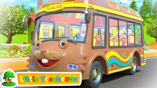 Rodas no ônibus | Musica para bebes | Canção infantil | Little Treehouse Português | Educação