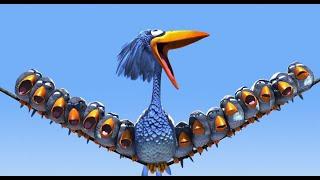 A group of sharp and sarcastic birds crowded out a large foreign bird#animations