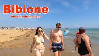 Bibione Italy 4k Beach walking tour of the beautiful beach Bibione