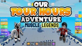 From Noob to Pro: Our Four Hours Adventure | Roblox Muscle Legends