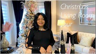 Christmas Living Room Tour | How To Decorate For Christmas | Black Christmas Decor | Holiday Decor