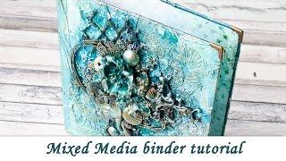 Binder from scratch with mixed media cover - tutorial