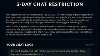 I GOT A CHAT RESTRICTION LOOL!