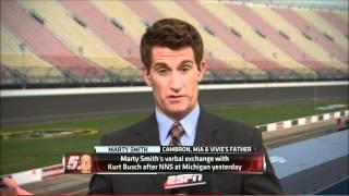 Kurt Busch Marty Smith Confrontation at Michigan