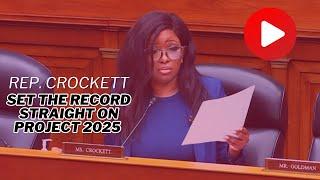 Crockett EXPOSES Project 2025 authors