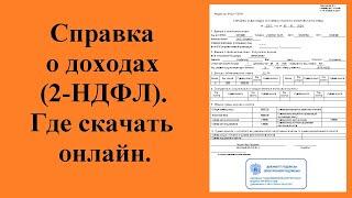 Справка о доходах (2-НДФЛ) в 2024 году, где получить с помощью сайта госуслуги.