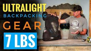 Ultralight Backpacking Gear Dump - Full Comfort - 20 Liter Backpack - 7 pounds!