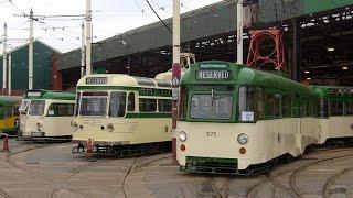 Blackpool trams Anniversary Spectacular bash + views of Rigby Road depot 24/09/16