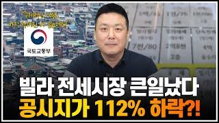 빌라 전세시장 큰일났다, 공시지가 112% 하락?!