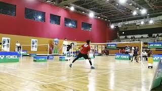 badminton best  trick shot Adityom Joshi madhya pardesh vs Haryana pater gate copy trick shot