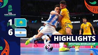 Kazakhstan v Argentina | FIFA Futsal World Cup 2024 | Quarter-finals | Highlights