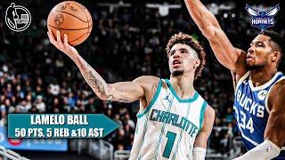 LaMelo Ball’s 1ST CAREER 50-POINT GAME not enough for Hornets vs. Bucks | NBA on ESPN