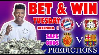 Football Prediction Today 03-12-2024 |  Betting tips Today | Safe investments