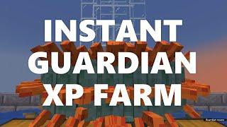 Minecraft Elegance: Instant Guardian XP Farm, No Drain (180k XP/h and 90k drops/h, Java 1.16+*)