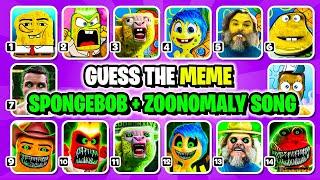 Guess Meme Song, Famous Meme Sing Spongebob + Zoonomaly Theme Song #505