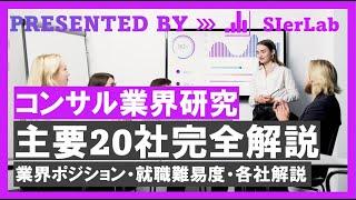 【コンサル業界研究】主要20社完全解説（業界ポジション・就職難易度・各社解説）