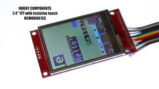 Hobby Components 2.4" Colour TFT Module Demonstrating HCDisplay Library