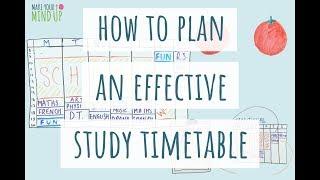 How To Make An EFFECTIVE STUDY TIMETABLE | Revision Timetable | Productivity