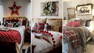 DIY Rustic Farmhouse style Christmas bedroom decor Ideas | Christmas Home decor | Flamingo Mango