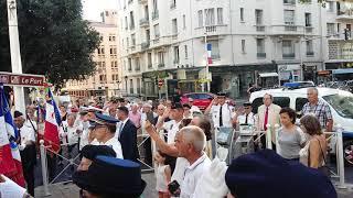 Extrait hommage aux morts plaque du Maréchal De Latre de Tassigny Toulon 28 08 2017