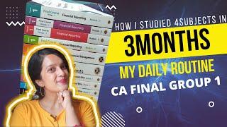 This is how I divided last 3months to 4subject | CA Final Group 1| My Daily Routine | Isha