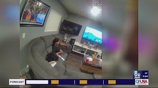 Video shows Las Vegas police officer at man's home hours before he shot him