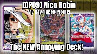 [OP09] Purple Yellow Nico Robin- Day 1 Deck Profile! BANISH EVERY TURN! [One Piece TCG]