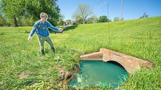 Fishing Urban Ditches & Ponds HIDDEN In Plain Sight! (Casting Concrete Louisiana)