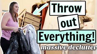 THROW out EVERYTHING! Massive Declutter | How to {When Overwhelmed}