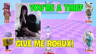 TEXT To Speech Emoji Groupchat Conversations | He Is Using Me For Robux