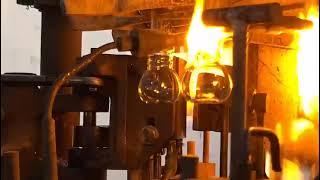 Glass bottle on-site production process, temperature 1850 degrees